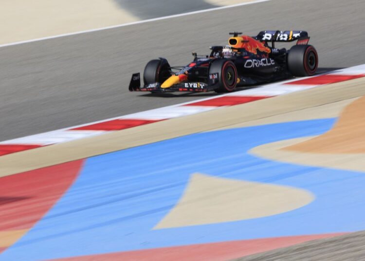 Formula One F1 - Bahrain Grand Prix - Bahrain International Circuit, Sakhir, Bahrain - March 19, 2022 Red Bull's Max Verstappen during practice REUTERS/Thaier Al-Sudani