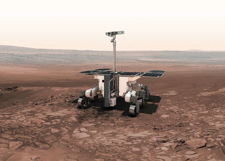 No European Mars mission this year, due to war in Ukraine 1 - Egyptian Gazette This undated artist rendition provided by the European Space Agency shows the ESA ExoMars robot on Mars. The European Space Agency confirmed that it is indefinitely suspending its ExoMars rover mission with partner Roscosmos, Russia's state space corporation.