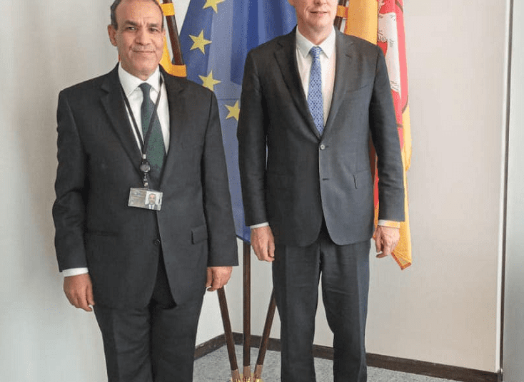 Egypt’s Ambassador in Brussels Badr Abdel Aaty discussed with Chairman of the European Parliament’s Committee on Foreign Affairs David McAllister means of developing Egyptian-European cooperation ties in different domains.