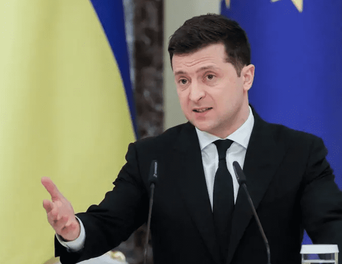 Ukraine's president urges Russians to protest over attack on nuclear plant 1 - Egyptian Gazette Ukrainian President Volodymyr Zelenskiy