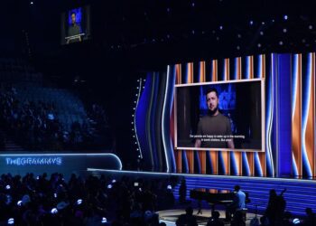 ‘Fill the silence with your music,’ Zelenskyy tells Grammys