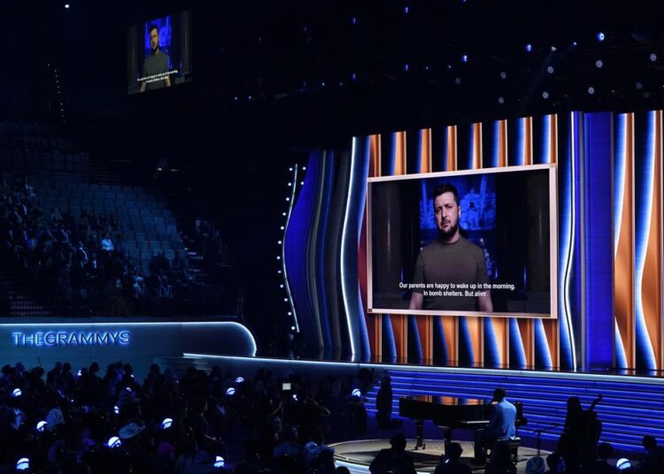 ‘Fill the silence with your music,’ Zelenskyy tells Grammys 1 - Egyptian Gazette