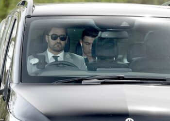 Ronaldo is pictured for the first time since the death of his baby son