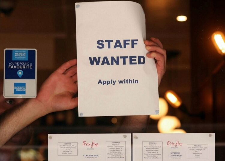 UK hiring growth slows in March due to worker shortages 1 - Egyptian Gazette British companies hired permanent staff at the slowest rate in a year last month, despite raising starting salaries by a record amount, as they struggled with a lack of qualified candidates.