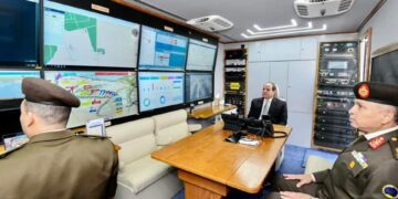 Sisi inspects Operations Centre of National Network for Emergency, Public Safety 1 - Egyptian Gazette Sisi inspects Operations Centre of National Network for Emergency, Public Safety