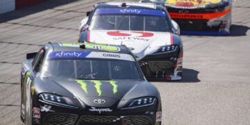 Gibbs nudges Nemechek to claim Xfinity race