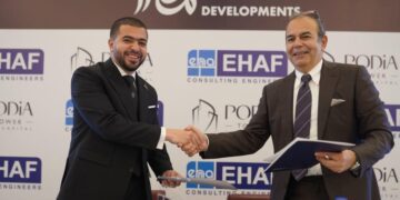 Menassat Developments signs contract with EHAF to manage Podia Tower 1 - Egyptian Gazette Menassat Developments signs contract with EHAF to manage Podia Tower