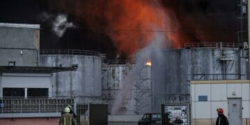 Missiles hit Ukrainian refinery, 'critical infrastructure' near Odesa port 1 - Egyptian Gazette Missiles hit Ukrainian refinery, ‘critical infrastructure’ near Odesa port