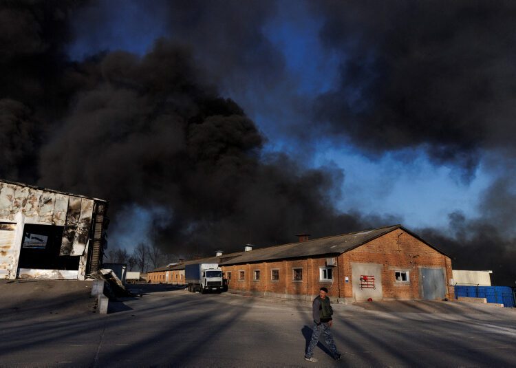 Russian forces destroy ammunition depot at Ukrainian air base - Interfax 12 - Egyptian Gazette Russian forces have destroyed an ammunition depot at the Myrhorod Air Base in central-eastern Ukraine, Interfax news agency reported on Saturday, quoting Russia's Defence Ministry.