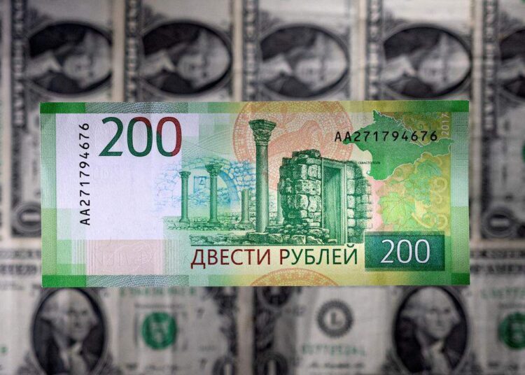 The Russian rouble jumped on Wednesday to around a two-year high against both the dollar and the euro.