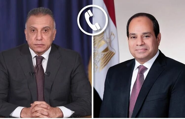 President Abdel Fattah El Sisi and Iraqi Prime Minister Mustafa Al-Kadhimi on Saturday exchanged greetings on the occasion of Eidul Fitr.