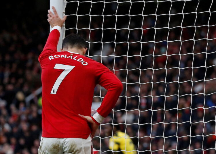 Rangnick says Man United must sign two ‘modern’ strikers 1 - Egyptian Gazette Soccer Football - Premier League - Manchester United v Watford - Old Trafford, Manchester, Britain - February 26, 2022 Manchester United's Cristiano Ronaldo reacts after missing a chance to score REUTERS/Craig Brough EDITORIAL USE ONLY. No use with unauthorized audio, video, data, fixture lists, club/league logos or 'live' services. Online in-match use limited to 75 images, no video emulation. No use in betting, games or single club /league/player publications. Please contact your account representative for further details. TPX IMAGES OF THE DAY