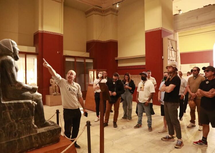 Int'l rock band Maroon 5 visits Egyptian Museum 1 - Egyptian Gazette