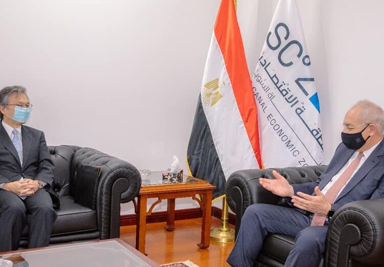 SCZONE Chairman Yahia Zaki met with Japanese Ambassador in Cairo Oka Hiroshi.