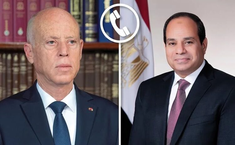 President Abdel Fattah El Sisi spoke by phone with President of the Tunisian Republic, President Kais Saied.