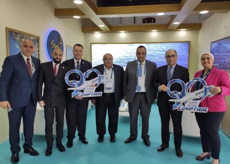Distinguished participation of EgyptAir in Dubai exhibition 1 - Egyptian Gazette