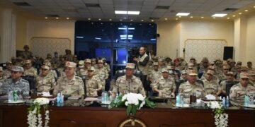 Defence minister attends main phase of "Khaled-20" drill 1 - Egyptian Gazette Defence minister attends main phase of “Khaled-20” drill