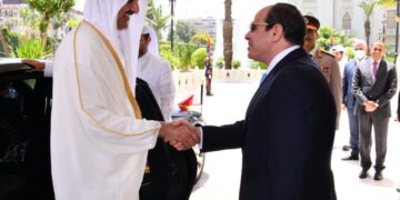 Sisi receives Qatar Emir at Al-Ittihadiya Palace