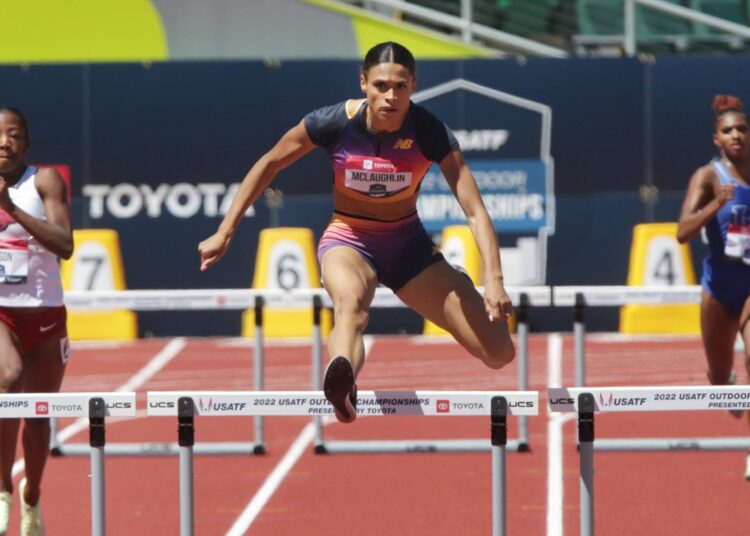 McLaughlin smashes 400m world record 1 - Egyptian Gazette Sydney McLaughlin breaks her own world record - again - in the 400 meters hurdles.