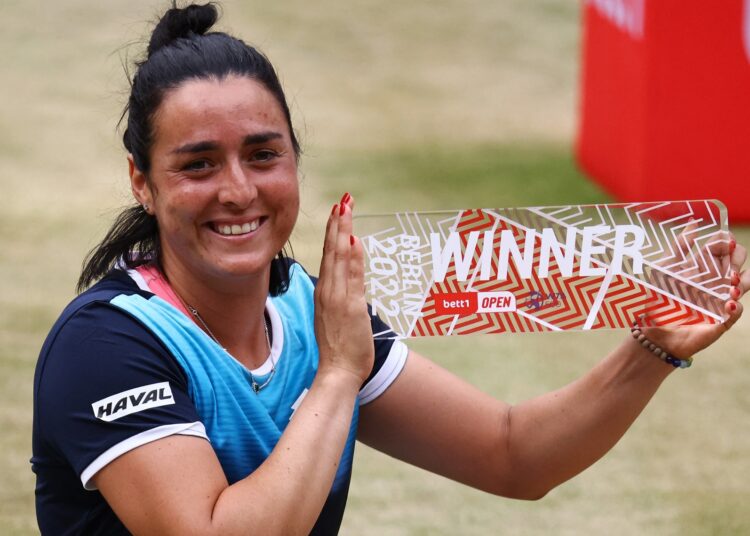 Tunisia’s Ons Jabeur takes Berlin title 1 - Egyptian Gazette Ons Jabeur celebrates with Berlin trophy after winning her final match against Belinda Bencic.