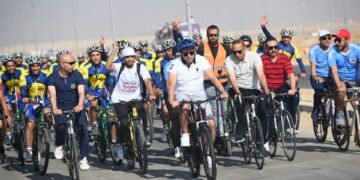 Egypt’s sports minister leads cycling marathon in NAC