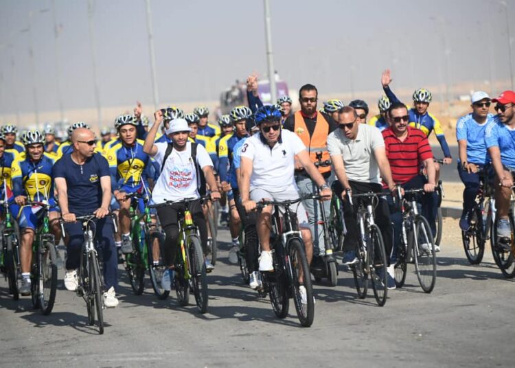 Egypt's sports minister leads cycling marathon in NAC 1 - Egyptian Gazette Egyptian Youth and Sports Minister Ashraf Sobhi led a 21-kilometre cycling marathon in the New Administrative Capital (NAC).