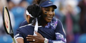 Serena makes winning return after year out in Eastbourne doubles