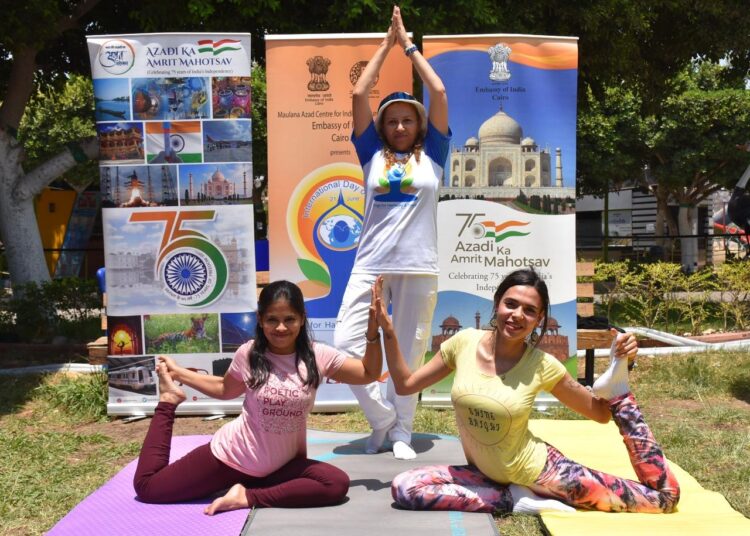 Indian Embassy celebrates IDY in Egypt 1 - Egyptian Gazette