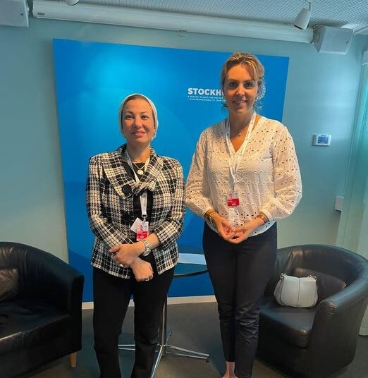 Egyptian Minister of Environment Yasmine Fouad met with her Dutch counterpart Vivianne Heijnen on the sidelines of the Sweden-hosted UN conference Stockholm+50.