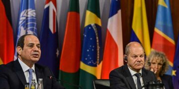 President Sisi meets German chancellor Scholz