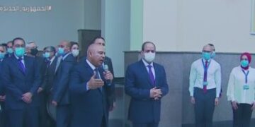 President Sisi inaugurates Adly Mansour station, electric train