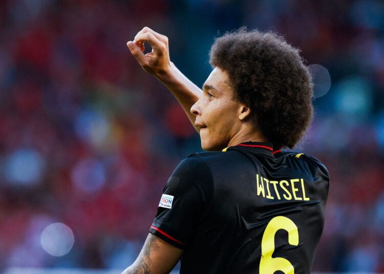 Atletico Madrid sign Belgian international Witsel 1 - Egyptian Gazette Belgium's Axel Witsel celebrates after scoring during a soccer game between Belgian national team the Red Devils and Poland, Wednesday 08 June 2022 in Brussels, the second game (out of six) in the Nations League A group stage. BELGA PHOTO BRUNO FAHY - Photo by Icon sport