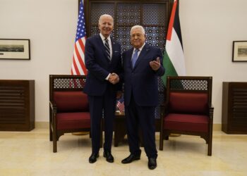 Biden arrives in Ramallah to meet Palestinian president