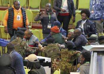 Brief scuffles slow tallying in Kenya’s close election