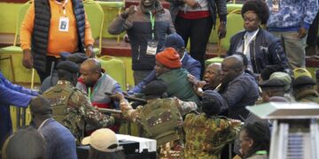 Brief scuffles slow tallying in Kenya’s close election