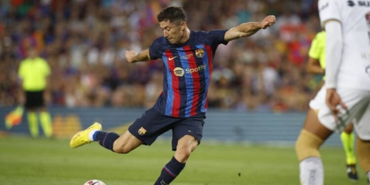 Lewandowski Scores First Barcelona Goal - Egyptian Gazette