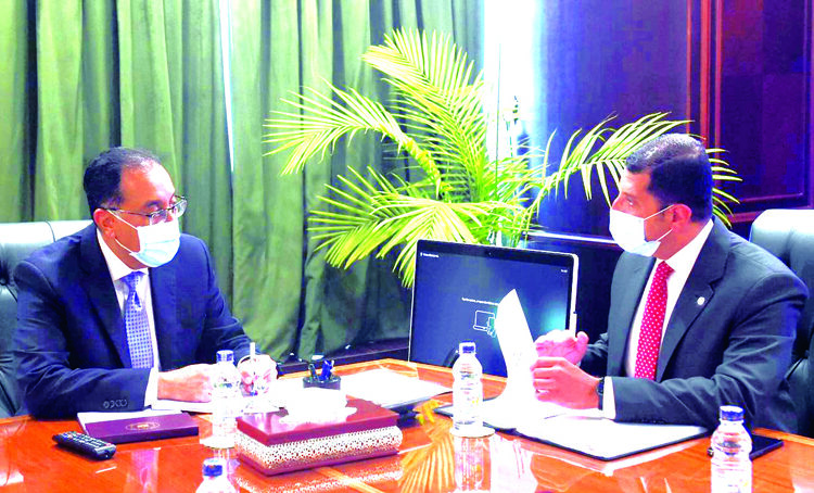 PM stresses keenness to create investment-friendly climate 1 - Egyptian Gazette Prime Minister Moustafa Madbouli during his meeting on Tuesday with the CEO of the General Authority for Investment and Free Zones (GAFI), Mohamed Abdel-Wahab.