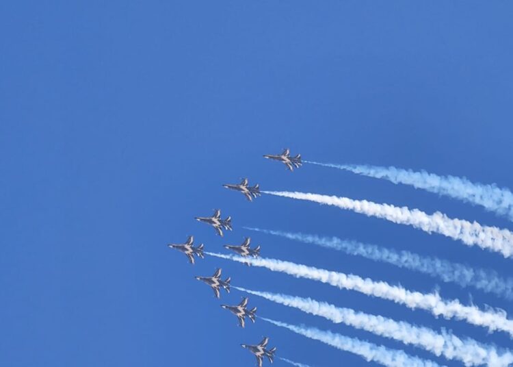 Tourism minister thanks Armed Forces for impressive air show at Giza Plateau 1 - Egyptian Gazette
