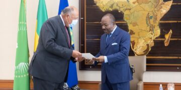 Gabonese president meets Egypt's FM 1 - Egyptian Gazette Gabonese president meets Egypt’s FM