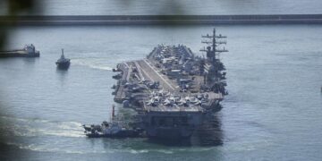 US aircraft carrier arrives in S.Korea for joint drills 1 - Egyptian Gazette US aircraft carrier arrives in S.Korea for joint drills