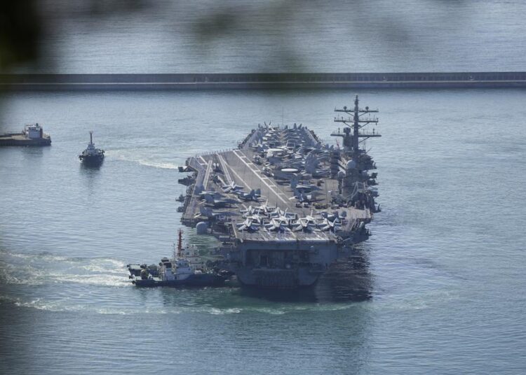 US aircraft carrier arrives in S.Korea for joint drills 1 - Egyptian Gazette