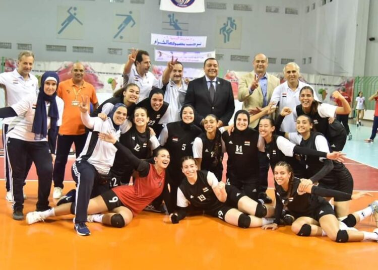 Egypt wins African Junior Women's Volleyball Championship 1 - Egyptian Gazette The Egyptian women's volleyball team celebrating after winning the African Junior Women's Volleyball Championship held in Kelibia, Tunisia.