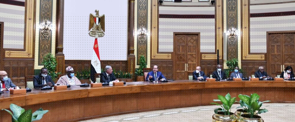 President Sisi receives presidents of African Constitutional, Supreme Courts