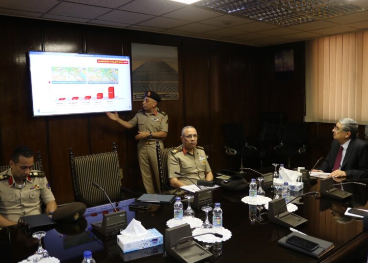 Shaker, Armed Forces Signal Officers House director discuss joint cooperation 1 - Egyptian Gazette Egyptian Minister of Electricity Mohamed Shaker met on Friday with Director of the Signal Department of the Armed Forces Bakr Al Bayoumi to probe means of benefiting from the unified national network for emergency and public safety.