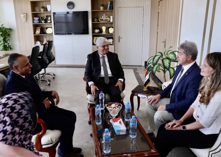 Higher education min. hails Egypt's ties with Russia 1 - Egyptian Gazette Egyptian Higher Education and Scientific Research Minister Ayman Ashour during his meeting with Head of the International Cooperation Department of Joint Institute for Nuclear Research (JINR) in Russia Dmitry Kamanin.