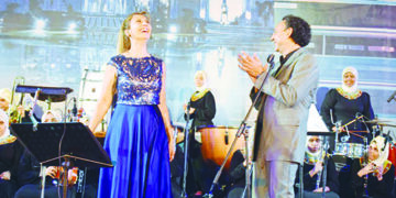 Greek soprano sings message of hope in her first performance in Egypt