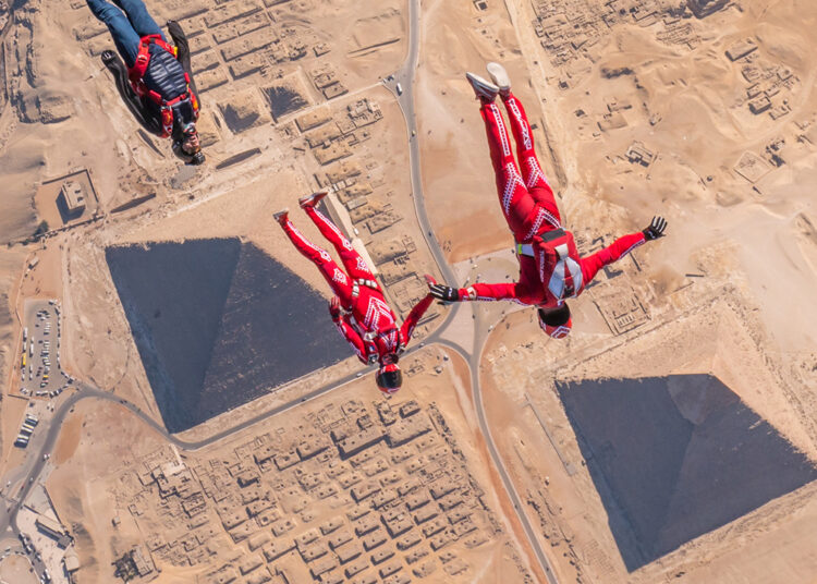 Skydiving festival prepares to start over Giza Pyramids 1 - Egyptian Gazette Captured by Ewan Cowie