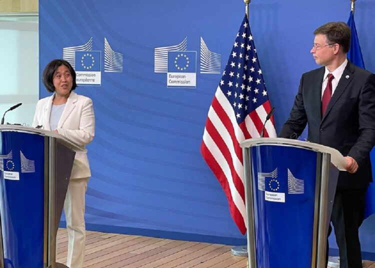 US, EU agree to speed up steel talks 1 - Egyptian Gazette US Trade Representative Katherine Tai and her European counterpart, Valdis Dombrovskis, agreed to speed up talks on global steel issues.