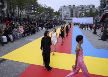 Stella McCartney dabbles in art at eco-pioneering Paris show
