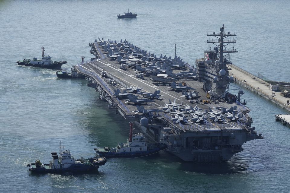 US carrier, S. Korea warships start new drills amid tensions - Egyptian ...